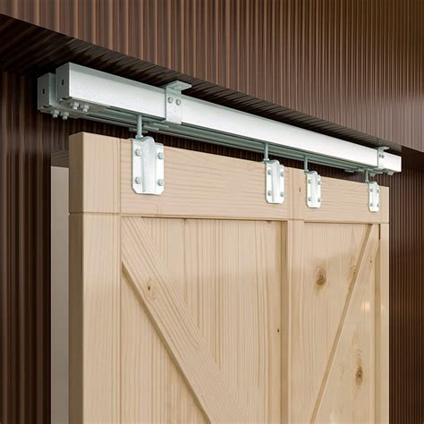 steel box rail barn door install|barn door rail only.